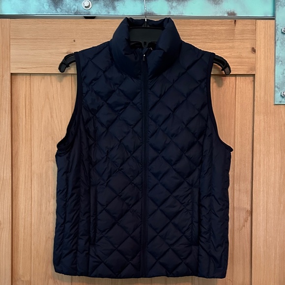 Tory Burch Sport Navy Down Vest – 750 Fill Warmth – Size M Like New - Picture 4 of 9